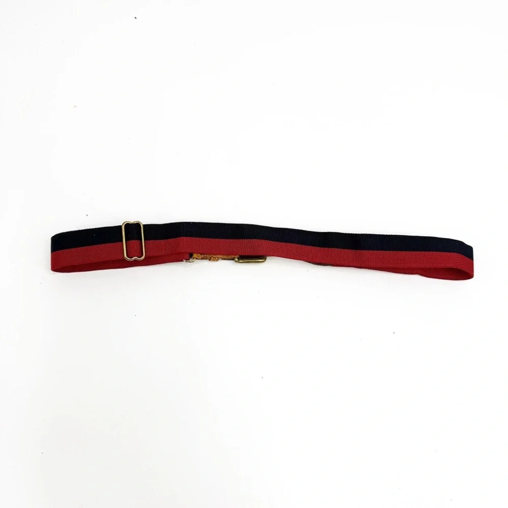 Trafalgar Navy & Red Woven Adjustable Men’s Belt, Size Large